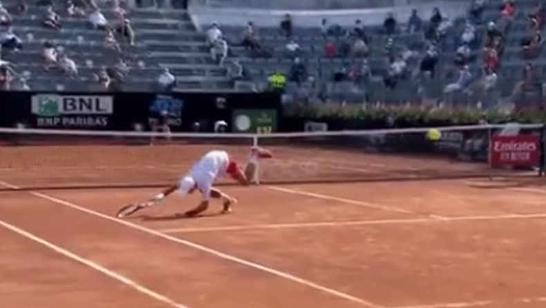 Italian Open: Η επική... τούμπα του Νόβακ Τζόκοβιτς (vid)