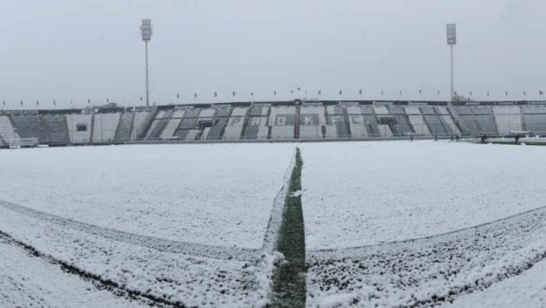 ΠΑΟΚ: Προπόνηση σε χιονισμένη Τούμπα (pics & vid)