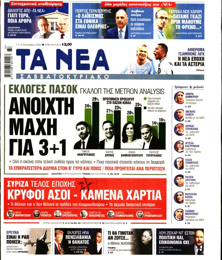 ΤΑ ΝΕΑ - 14/09/2024